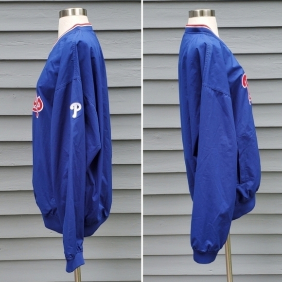 Vintage 90s y2k Nike Center Swoosh Philadelphia Phillies Pullover Windbreaker Lg - Picture 2 of 6